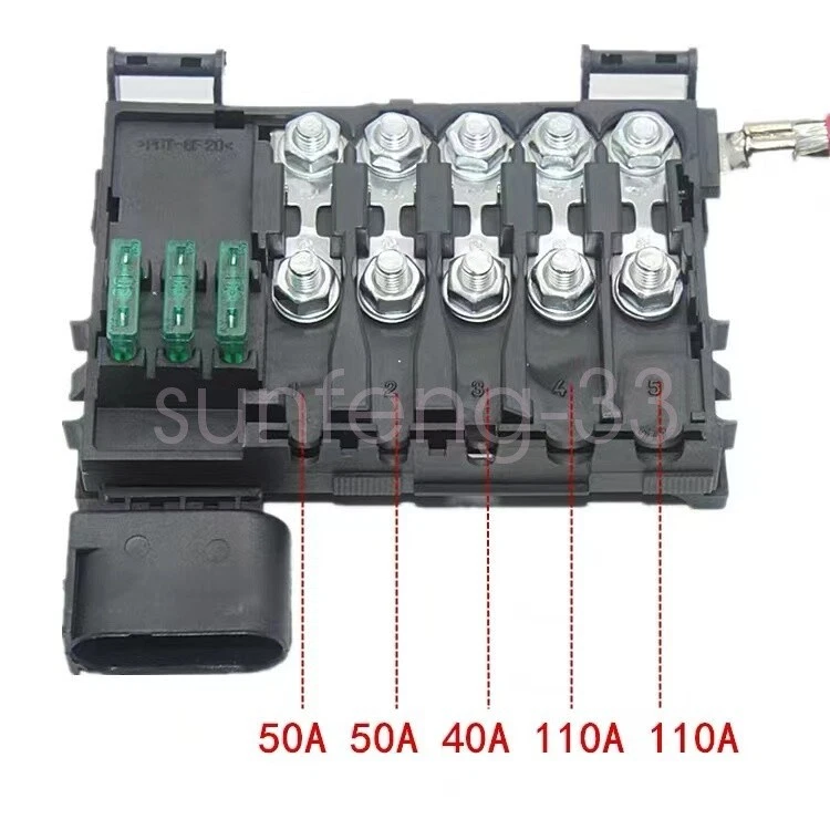 Battery Fuse Box Assembly with Fuse Blade for Volkswagen Bora Golf 1J0937550A Foto 3 de 4