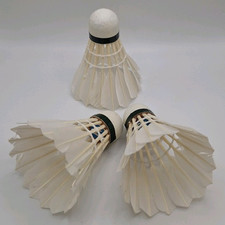 3 Badminton Bälle von solex (Echt Feder)