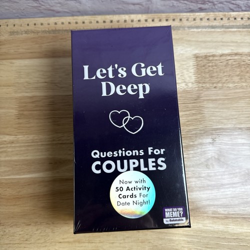 Lets Get Deep Couples Game Intimacy Conversation Cards Date Night Gift-NEW