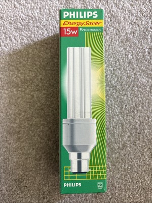 Philips 15w PL Electronic B22 Energiesparlampe 