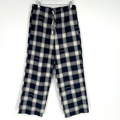 Gelato Pique Homme Pants Mens M Plaid Blue Sweatpants Loungewear Relax Sleepwear