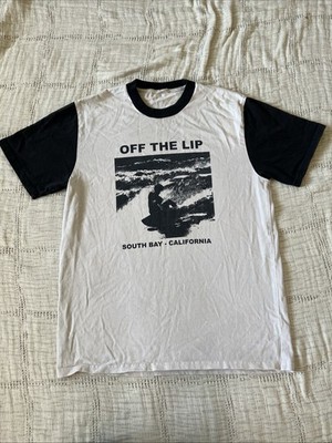 Brandy Melville Surf T-shirt Off The Lip South Bay Two Tone White Mens Large