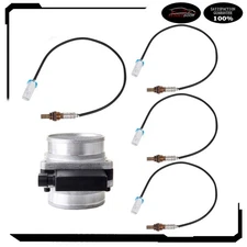 For GMC Sonoma SL 4.3L 02-04 4pcs Oxygen o2 02 Sensor + Mass Airflow MAF Sensor