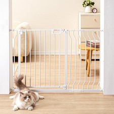 VEVOR Baby Gate Safety Stair Gate Dog Barrier Doorway 29.5"-46.4" Wide 30" Tall