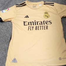 adidas Real Madrid Away Shirt Beige Size 152 Short Sleeve for Children