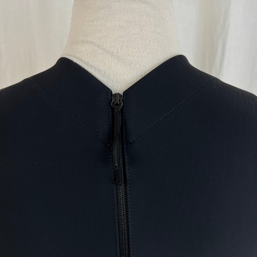 SCANLAN THEODORE Size AU8 Black Neoprene-like Fitted Cropped V Neck Top - Picture 12 of 13