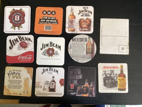 11 different Jim Beam Bourbon " Australian Issue COASTERS - Picture 2 of 2