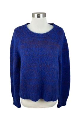 See by Chloe Italy Purple Blue Fuzzy Mohair Alpaca Knit