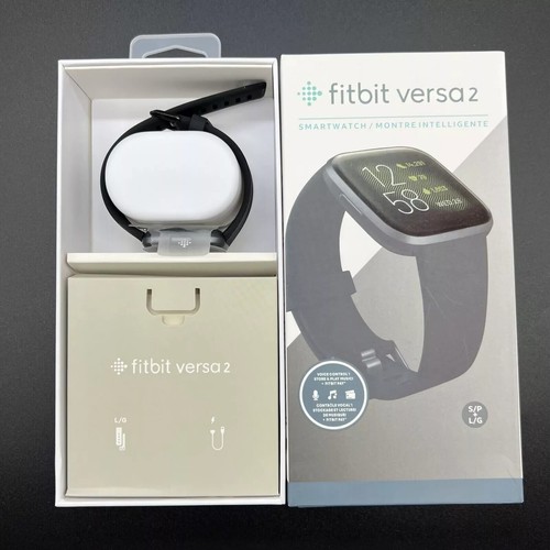 New Fitbit Versa 2 Health & Fitness Smartwatch Authentic Activity Tracker Black - Picture 2 of 2