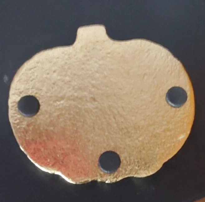 Juego de 4 posavasos de calabaza de metal dorado colección Martha Stewart A5 Foto 3 de 4