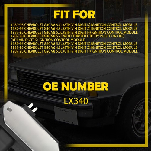 Ignition Control Module For 1989-1995 Chevrolet C1500 C2500 C3500 Truck OE#LX340 - Picture 9 of 13