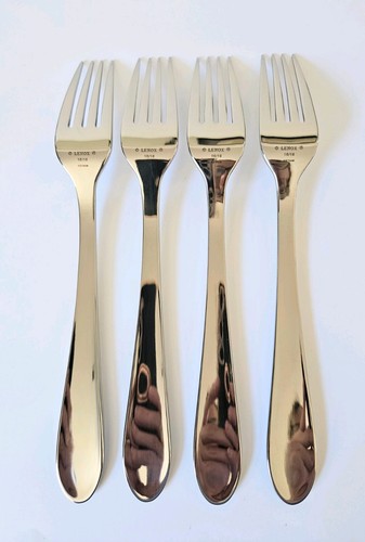 Lenox HAVESON Stainless  Silverware Flatware Set Of 4 Dinner Forks 8 1/4" #17E - Picture 4 of 5