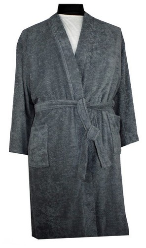 grey towelling dressing gown