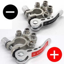 2PCS. 4 Way Car Battery Terminal Clamp Connectors Quick Release Disconnect Tool