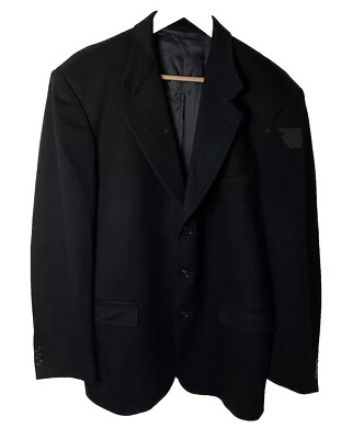 Loro Piana x Renzo Tonello Black Cashmere /Wool Jacket Coat Men US 42R / EU 54R