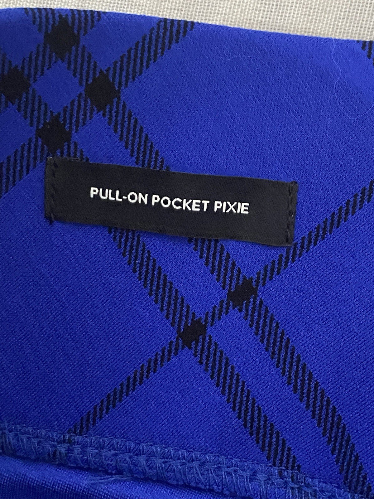 Torrid Pull-on pocket Pixie blue plaid skinny cro… - image 7