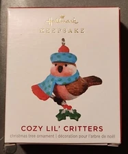 Hallmark MINI ornament 2021 Miniature Bird #3 In the Cozy Lil Critters Series 
