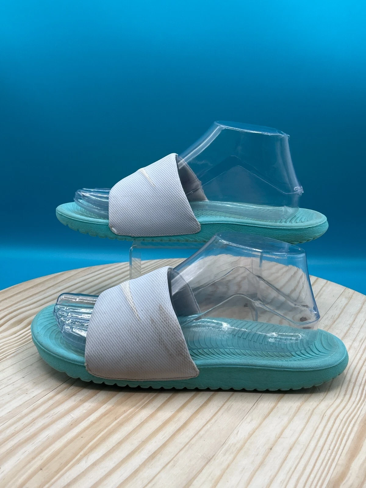 Nike sandalo Kawa Slide donna taglia 8 5 EU39 grigio rete acquatica slip on casual