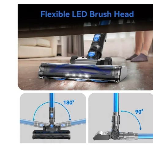 Lightweight Cordless Vacuum Cleaner Powerful Suction 40-Min Battery, LED Brush - Picture 8 of 8