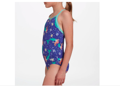 NWT Dolfin Uglies Girls' One-Piece Swimsuit – Fun Print, Size 14 - Picture 5 of 6