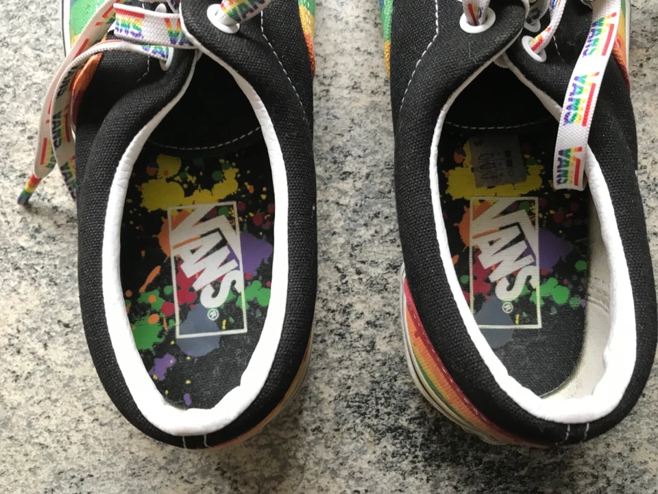 Van trainers shoes size  5.5 womens ice cream multi colours - Image 2 of 4