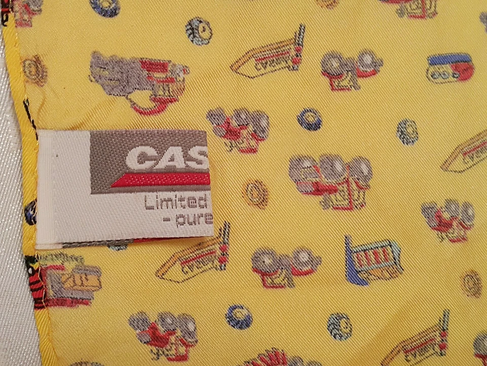 Bufanda Auténtica Estuche Iii Edición Limitada Amarillo Seda Largo Hombre Foto 4 de 4