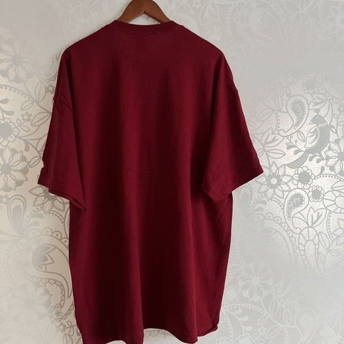 Gildan Burgundy Heavy Cotton T-Shirt Short Sleeve 100% Cotton Size 3XL - Picture 2 of 3