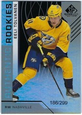 2018-19 SP Game Used Authentic Rookies Rainbow 186/299 Eeli Tolvanen #165 RC