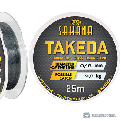 25m SAKANA TAKEDA VORFACHMATERIAL MONOFILE ANGELSCHNUR, FISHING LINE