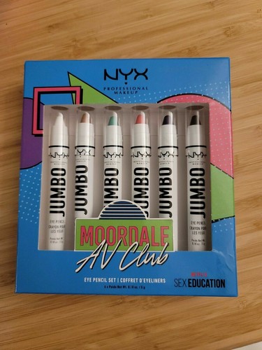 NYX Jumbo Eye Pencil Set Milk Frosting Sherbert Frappe Eggplant Macaroon (6)  - Afbeelding 1 van 1