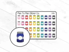 2496~~Savings Money Jar Planner Stickers.