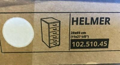 Ikea HELMER A4 Filing 6 Drawers Unit,Chest Cabinet On Castors