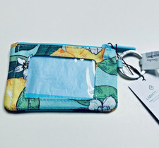 Vera Bradley LEMON GROVE Zip ID Key Case NWT ID Window Summer Beach Pool