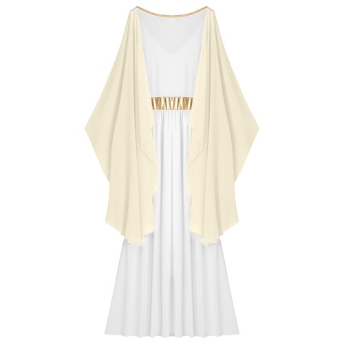Damen Kostüm Ärmellos Robe Karneval Kleid Bühnenauftritt Toga Ägyptische Maxi - Bild 38 von 43