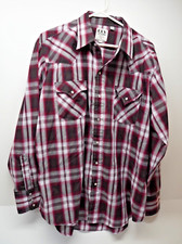 Ely Cattleman Pearl Snap Shirt Plaid Mens XL Longsleeve Western VTG