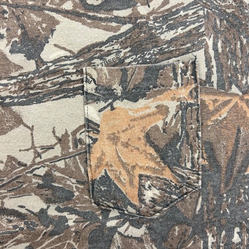 Vintage 90s Camo Real Tree Shirt Size Large Brown Mosquito Michigan Conservation - Picture 4 of 7