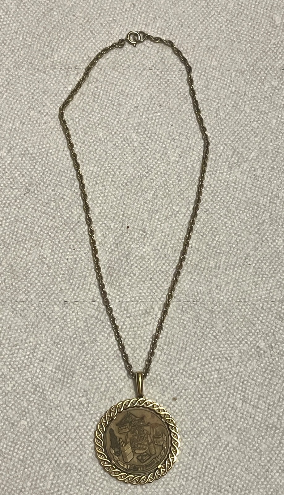 Vintage RJR Tobacco Co. Centennial Coin Token 1875 - 1975 Pendant W/ Chain