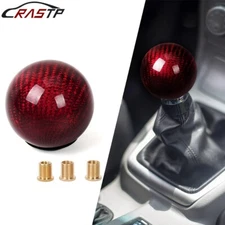 Aluminum Racing Carbon Fiber Manual Car Gear Shift Knob Shifter Lever Universal