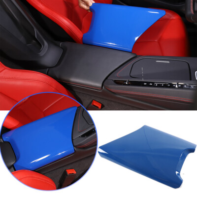 Dark Blue Console Armrest Box Lid Covers Für C8 Corvette Stingray Z06 Z51 20-23