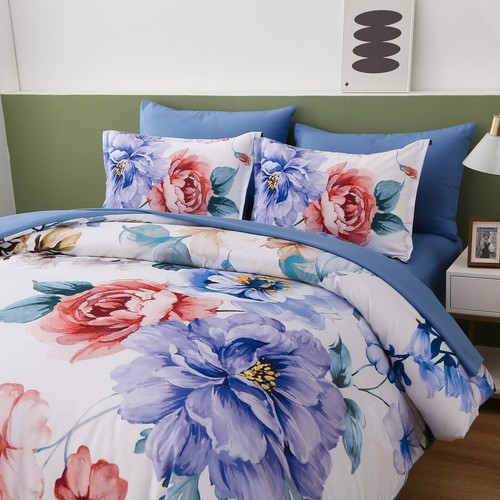 2024 Soft Quilt Doona Duvet Cover Set Single/Double/Queen/King Size Bedding Set - Picture 340 of 376
