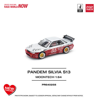 Pre-order) POPRACE 1/64 PANDEM SILVIA S13 - MOONTECH RED (NEW