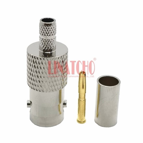 Cable coaxial prensado BNC conector hembra RG142 RG141 LMR195 RG58U 50-3 - Imagen 7 de 10