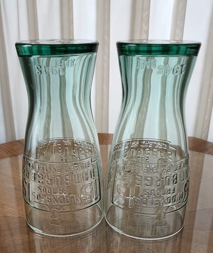 2 Vetro Vintage 1948 Verde 6,5" MCDONALDS Coca-Cola In rilievo Pepsi - Foto 4 di 9