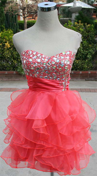 cocktail dresses coral color This gown would be perfect for homecoming Coral Cocktail & Party Dresses