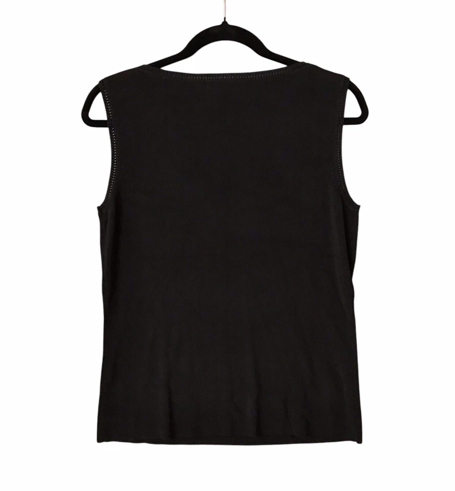 Camiseta sin mangas tejida con lentejuelas Sweaterworks de colección años 90 con cuentas jirafa artística para mujer talla L” Foto 3 de 4