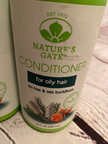 Lot 2 18oz Bottles Nature's Gate Tea Tree Buckthorn Oily Hair Conditioner Vegan - Picture 5 of 5