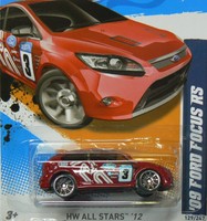 Hot Wheels 2012 All Stars Series 2009 Red Ford Focus Rs on sale Hot Wheels 2012 All Stars Series 2009 Red Ford Focus Rs on sale