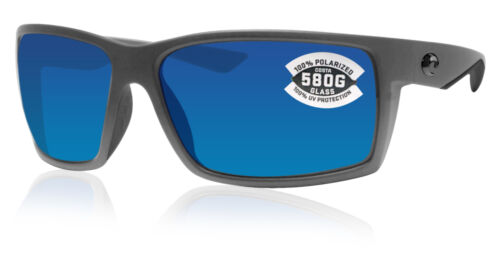 Costa Del Mar Men's Reefton Blue Mirror Glass 580G 64mm Polarized Sunglasses - Picture 1 of 5