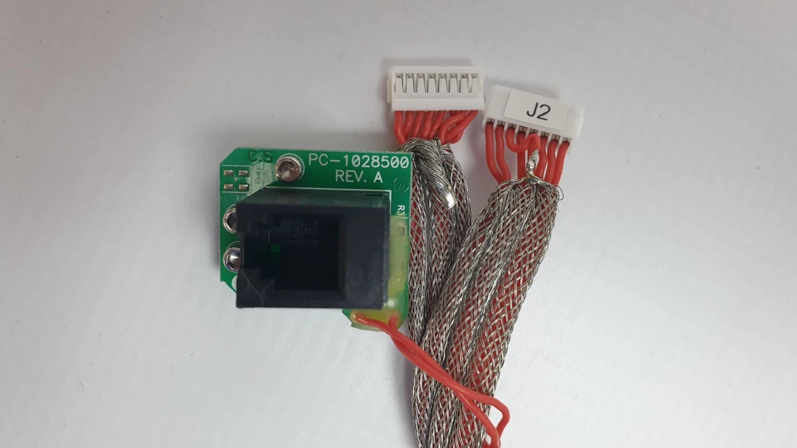 PC-1028500 REV. A board with modular jack and J2 connector on the HS-1028030 harness