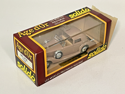 Miniature Solido 1/43 - 1939 Delage D8 120 Coupé De Ville, Marron Clair, état Mint